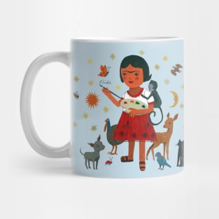 Frida Kahlo and Her Animalitos Mug